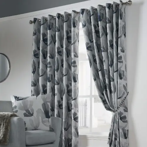 Modern Floral Blackout Curtains