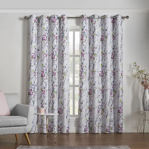 Sakura Blossom Eyelet Curtains