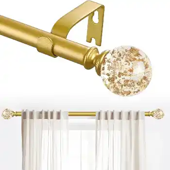 CURTAIN RODS 33 Crystal Glob Curtain Rod