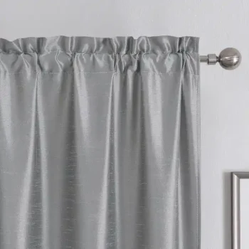 Foux Silver Silk Curtains abu dhabi