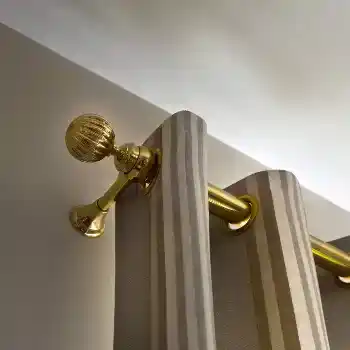 CURTAIN RODS 49 Glob cap curtain