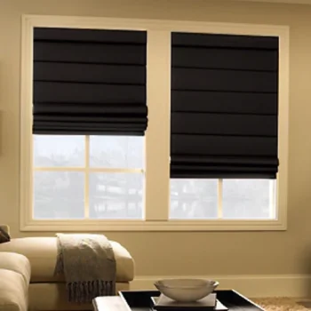 Blackout Dark Brown Roman Blinds
