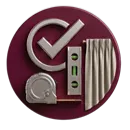 Curtain Installation Icon