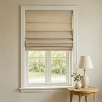 Elegant Beige Roman Blinds for Windows Abu Dhabi